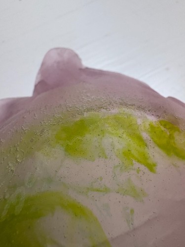 DAUM ROSES PATE DE VERRE CRYSTAL FLOWER BOWL H: 1.8" Ø: 5.3", Pre-owned - Picture 5 of 5