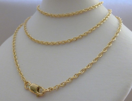 9ct Solid Yellow Gold English Rope Chain Necklace - 60cm's 24 Inches N78 - Picture 2 of 5