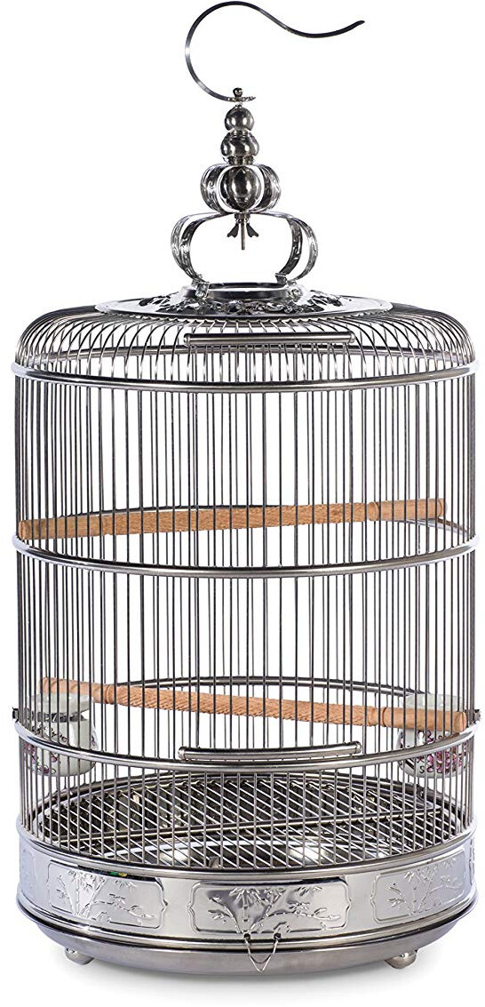 Bird Cage Empress Stainless Steel Round Whimsical Porcelain Food And Water Cups Bird Cage Empress Stainless Steel Round Whimsical Porcelain Food And Water Cups