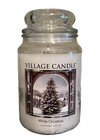 Village Candle White Christmas Large 21.25 Oz Jar 2 Wick Holiday 170 Hour New