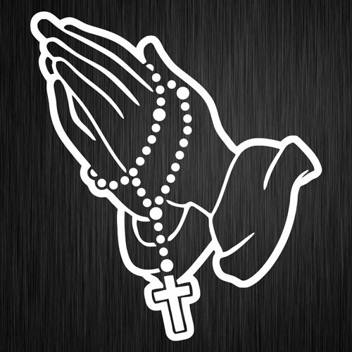 Praying Hands Stickers Vinyl Praying Hands Christian Jesus Waterproof