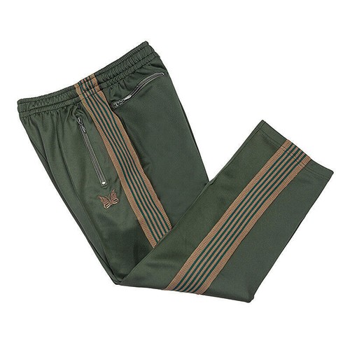Quality Embroidered Needles Track Pants Classic Stripe Trousers - Picture 24 of 48