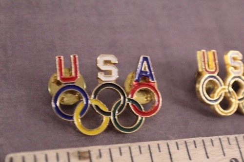 1992 barcelona olympic rings usa pin X3 not on card - Picture 3 of 7