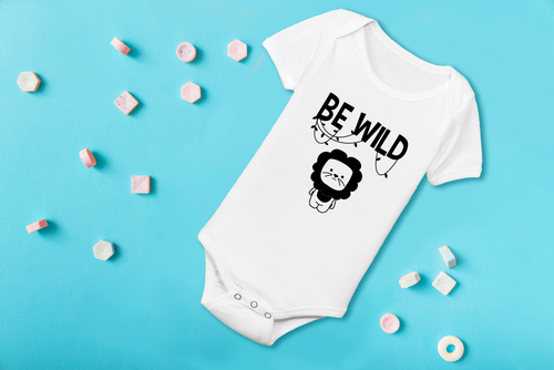 Be Wild Lion Cute Baby One-Piece Romper Outfit / Babies Toddler Fashion Clothes - Picture 5 of 13