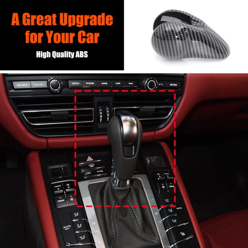 ABS Carbon Fiber Gear Shift Knob Cover Trim For Porsche Macan 95B 2014-2021 - Picture 15 of 21
