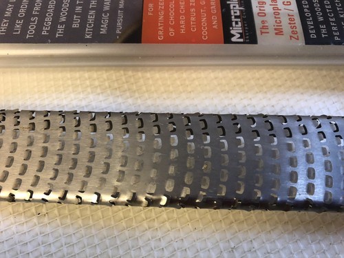 Sharper Cutting Tools 8" Microplane Zester Grater Red Handled 12.5" Cover 40120 - Picture 3 of 15