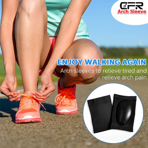 Compression Arch Sleeve Gel Pads Support Brace Ankle Foot Wrap Plantar Fasciitis - Picture 8 of 15