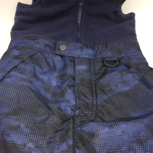 32 Degrees Winter/Snow Weatherproof Boys Overalls Blue Solid/Pixilated Camo-4T - Picture 4 of 10