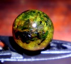 Natural Dominican Translucent Green Yellow Amber Sphere Round Bead 13mm 1.1g