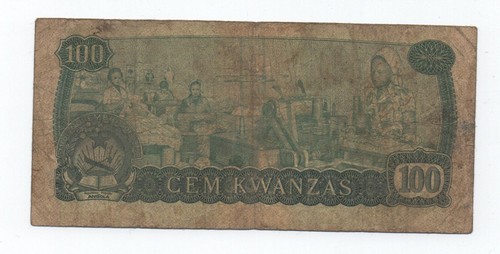 ANGOLA 100 KWANZAS 1979 PICK 115 LOOK SCANS - Picture 2 of 2