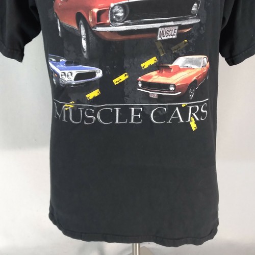 Hot rod muscle car t-shirt adult large black Mustang Camaro Cuda short sleeve - Picture 3 of 10