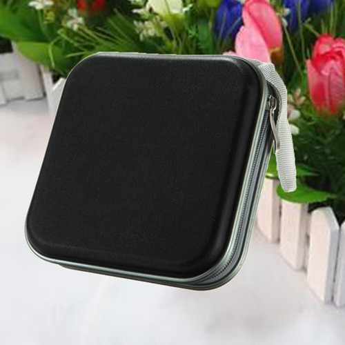 40 pièces capacité disque CD DVD portefeuille rangement organisateur étui support (noir) - Photo 3/10