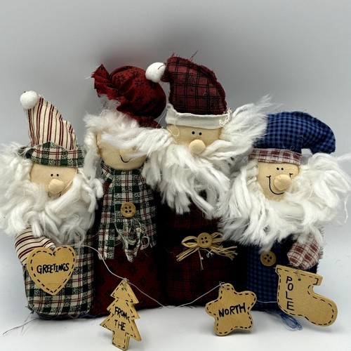 Weihnachtsmann Weihnachten Figuren Urlaub stehend kariert saisonal Wohndeko - Bild 3 von 6