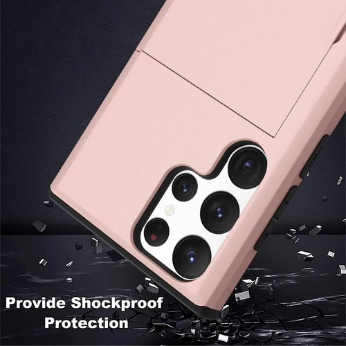 NEW‼ Gukalong Black Samsung Galaxy S23 Ultra Rubber Case w/ Card Holder • NIP‼ - Picture 8 of 12
