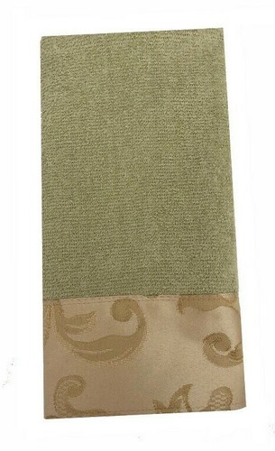 Avanti Amelia Fingertip Towels Embellished 11x18 Green Holiday Everyday Set of 2 - Picture 5 of 12
