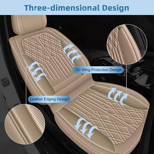 Car Front Seat Covers Faux Leather 2-Seats Cushion Fit for GMC Terrain 2010-2025 - Picture 3 of 7