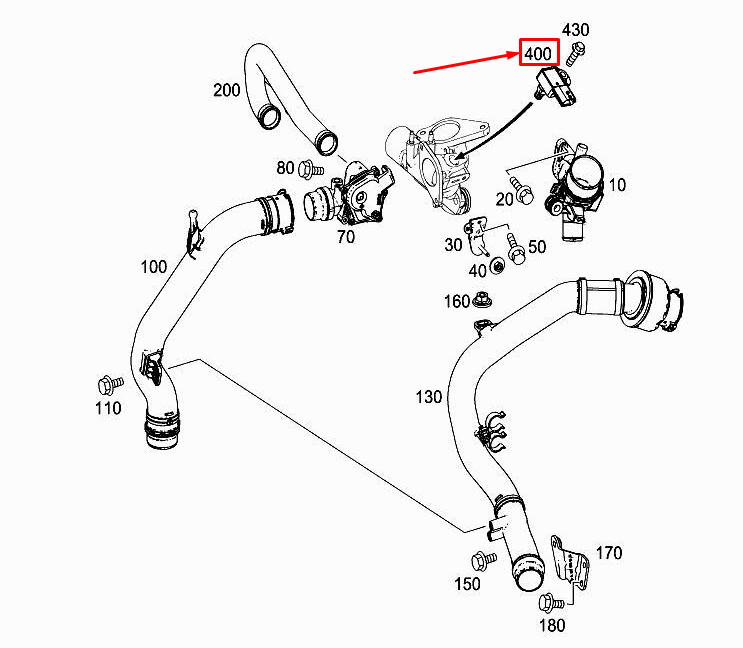 MERCEDES-BENZ CITAN W415 Druck- und Temperatursensor A6079053400 