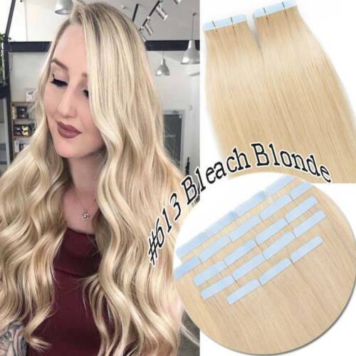 Seamless Tape In Skin Weft 100% Remy Human Hair Extensions Women Fashion Style - Picture 83 of 173
