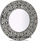 Bone Inlay Round Mirror, Large Mirror Unique mirror, Statement Mirror Home Décor