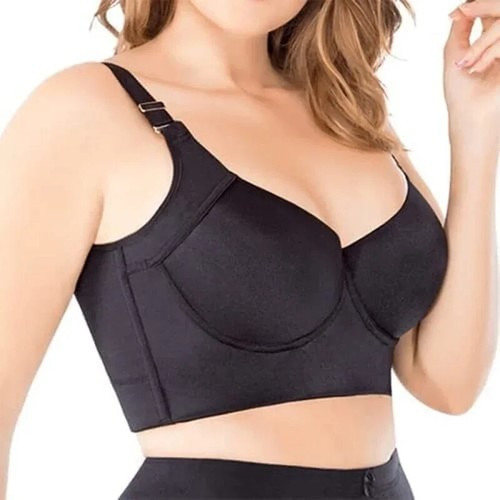 Reggiseno push up taglie forti coppa profonda nascondi schiena grasso intimo completo reggiseno - Foto 18 di 21