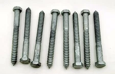 (8) Galvanized Hex Head 3/4 x 8 Lag Bolts Wood Screws