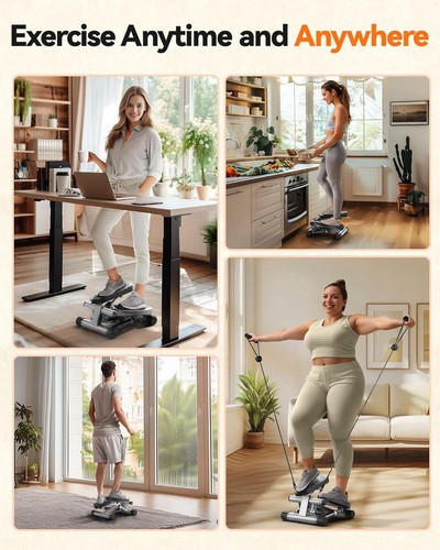 Steppers for Exercise, Mini Stair Stepper with Resistance Bands at Home - Picture 33 of 33