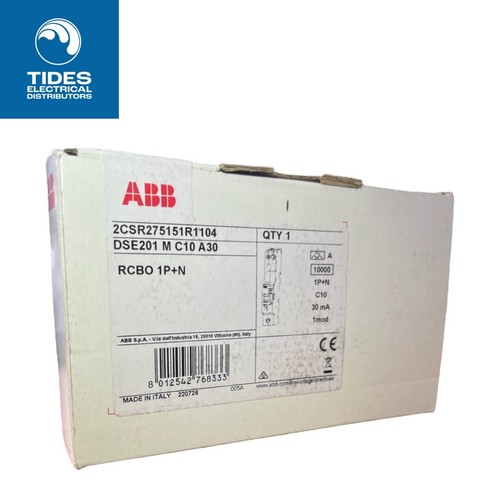 ABB RCBO 10 Ampères 30mA Type C DSE201 M C10 A30 2CSR275151R1104 - Photo 2/3