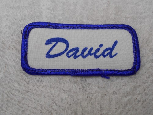 DAVID USED SILK SCREEN VINTAGE SEW ON NAME PATCH TAGS ASSORTED COLORS AVAILABLE - Picture 7 of 28
