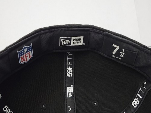 New Era Los Angeles Rams 59FIFTY Fitted Hat Size 7 1/8 Black & Gray NFL Cap - Picture 4 of 15