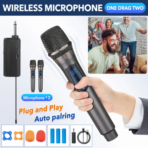 2X Mikrofon kabellos, drahtloses Funkmikrofon Microphone Handmikrofon dynamisch - Bild 10 von 11