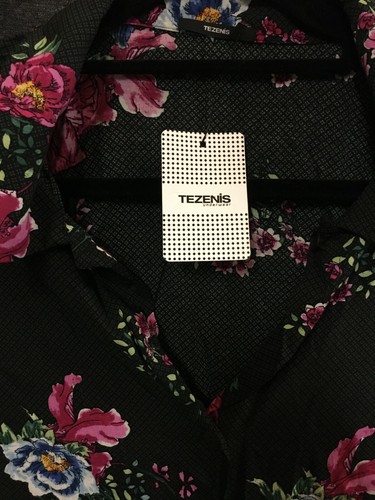Damas Camisa Vestido con Diseño Floral Talla Reino Unido Pequeño NUEVO GRATIS AL DÍA SIGUIENTE P&P (B) - Imagen 2 de 6