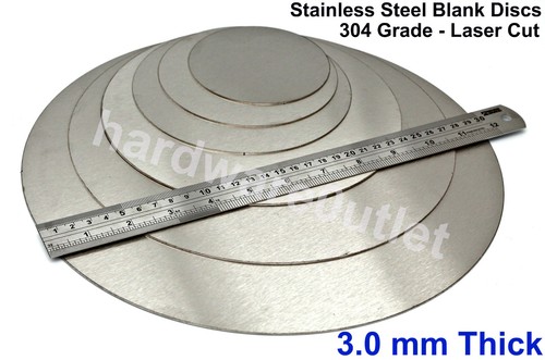 3 mm 1/8" Thick STAINLESS STEEL Blank DISCS 25 - 300mm Precision Laser Cut PC1 - Picture 13 of 15