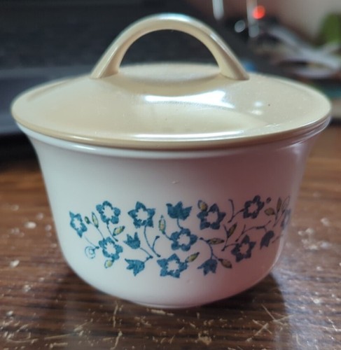 Vintage Corelle blau heimisch Zuckerschale mit Deckel - Bild 8 von 8