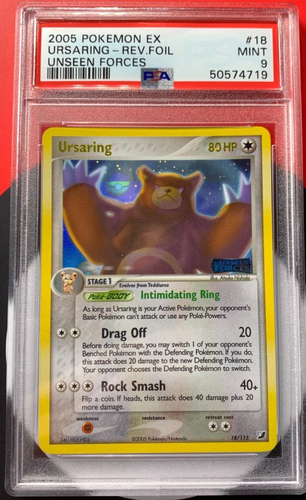 Ursaring 18/115 Unseen Forces Reverse Holo 2005 Pokémon EX PSA 9 MINT - Picture 1 of 2