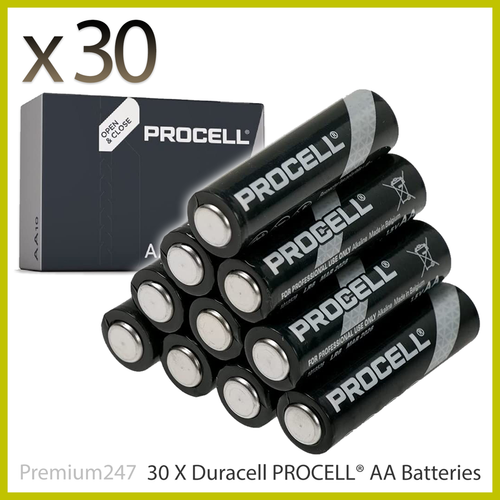 30 x AA Duracell batteries Procell Industrial Alkaline Battery Expiry