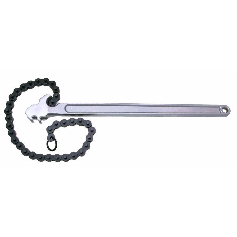 15 In. Chain Wrench Tighten Loosen Pipes Chrome Plated I-Beam Handle Hand Tool 15 In. Chain Wrench Tighten Loosen Pipes Chrome Plated I-Beam Handle Hand Tool