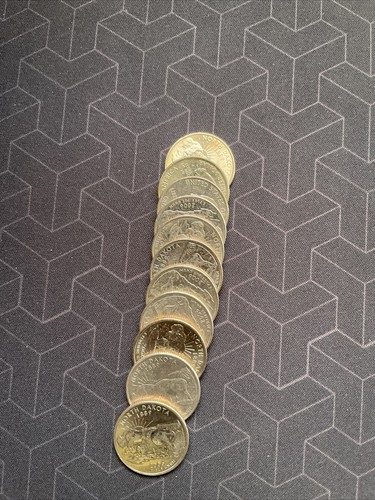 2006 P/D Mixed ￼ 1/4 Quarter Roll (10) Coins North Dakota￼￼ - Picture 1 of 2