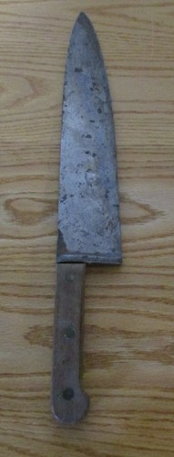 Vintage Handmade Home Made 17.5" long Butcher Knife 12" Blade - Picture 2 of 4