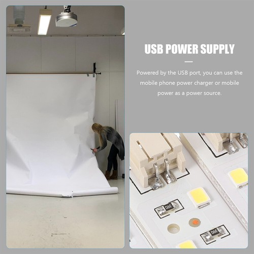 2 Pcs Soft Box LED Light Strip Photo Studio Accessory Photography Backdrop Lamp - Picture 5 of 12