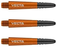 WINMAU VECTA Orange Short Polcarbonate/Aluminum Top Dart Shafts: 1 set of 3