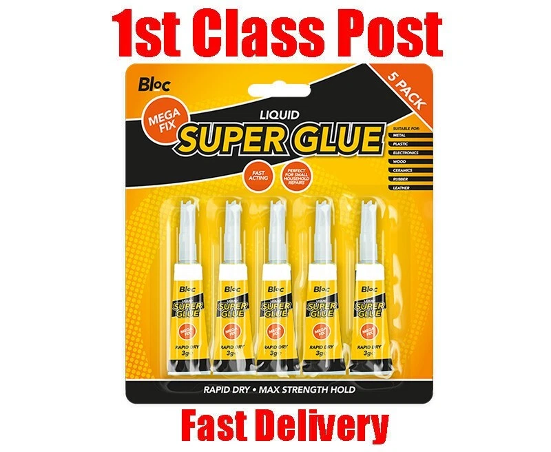 Super Glue 3g 5 Pack Strong Fast Adhesive DIY Repair Multi Purpose Glue UK