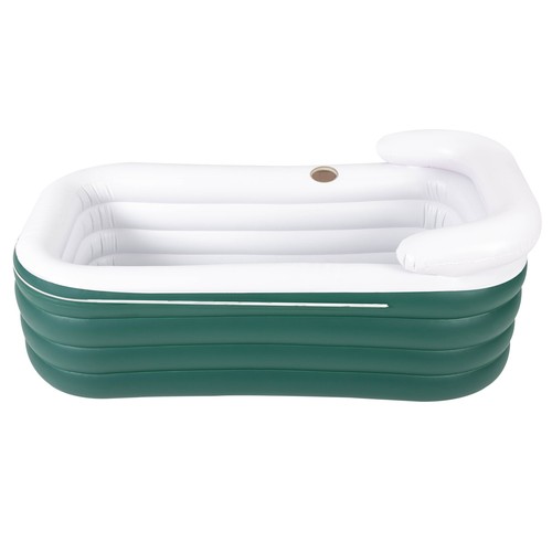 Bañera inflable baño de agua caliente spa bañera para adultos con protuberancia de aire eléctrica verde - Imagen 11 de 16