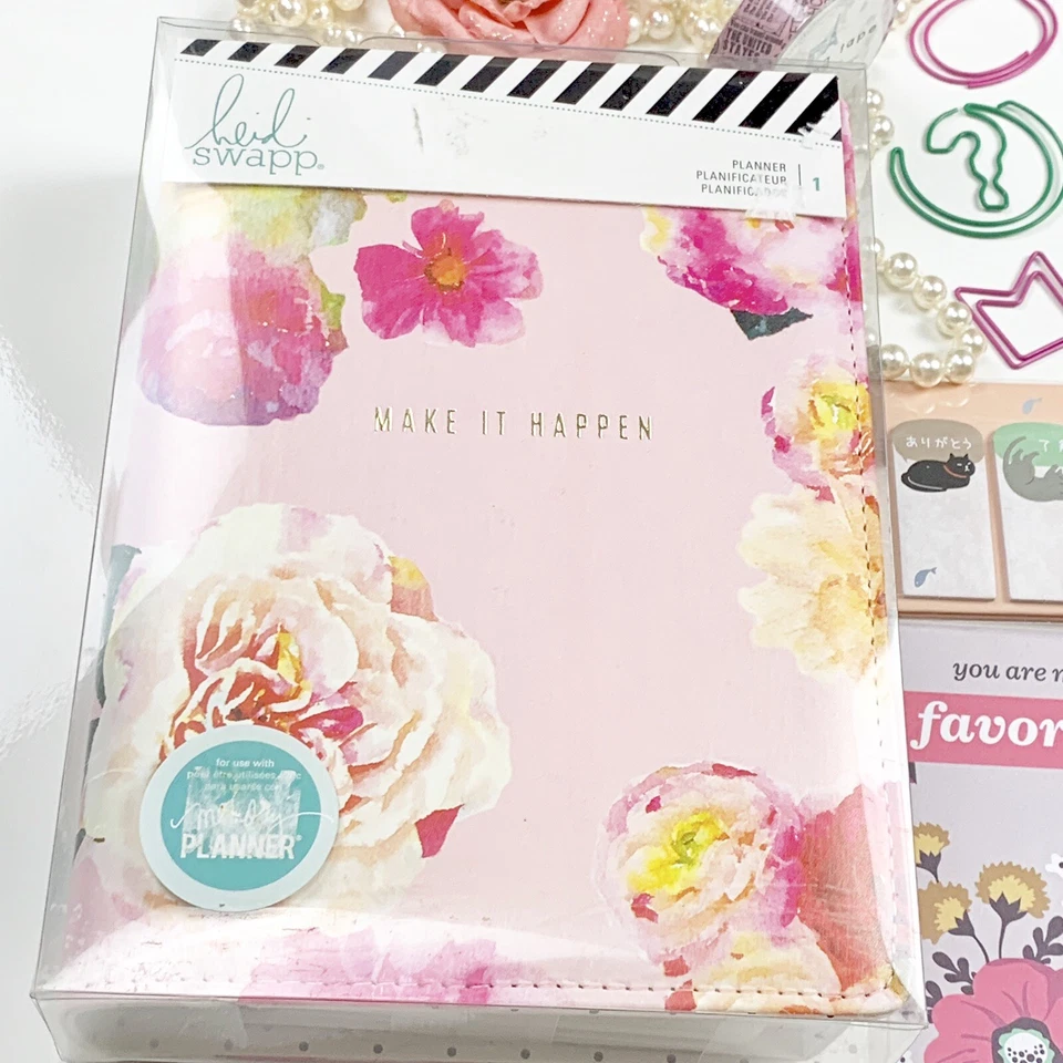 Planificador de intercambio Heidi, pegatinas, pegatinas Washi, sellos transparentes, clips conjunto N Foto 2 de 4