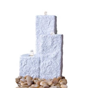 Heissner Gartenbrunnen Neptun LED grau