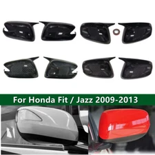 For Honda Fit Jazz 2009-2013 2x Rearview Side Mirror Cover Wing Cap Trim Add on