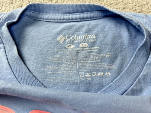 Columbia Performance Fishing Gear Shirt Mens Extra Large Long Sleeve  Light Blue - Picture 3 of 10