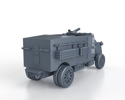 WWI - BRITISH PIERCE ARROW ARMOURED AA LORRY - 1/56 1/72 1/87 1/100 3D PRINTED - Picture 3 of 5