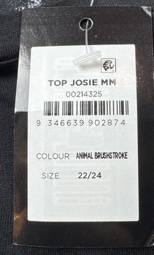Avenue Bluse Damen Übergröße 22/24 Josie schwarz Animalprint Tunika Oberteil NEU - Bild 9 von 11