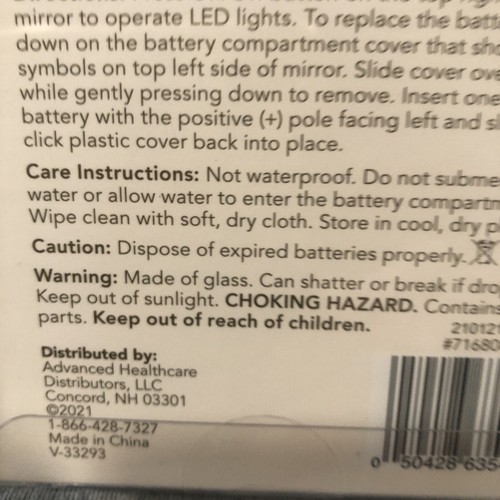 GSQ by Glam squad Portable LED Mirror 2x Magnify Small 3x3.5” (apply Lashes) - Picture 7 of 10