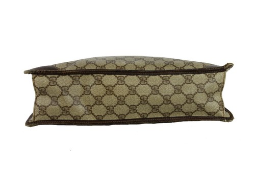 GUCCI GG Monogram Canvas & Leather Clutch HandBag Accessories Purse Used Italy - Picture 3 of 12